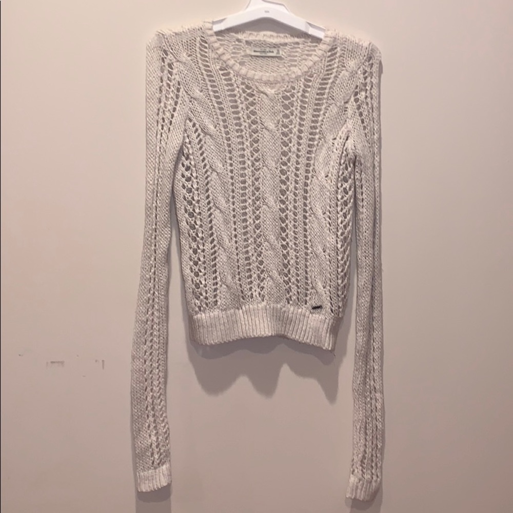 Open White Sweater